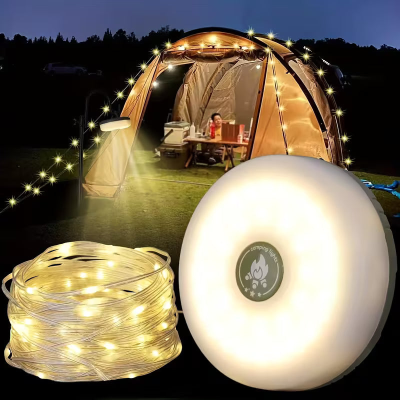 tent string lights 4 in 1 rechargable and retractable string lights – Rad Camperz